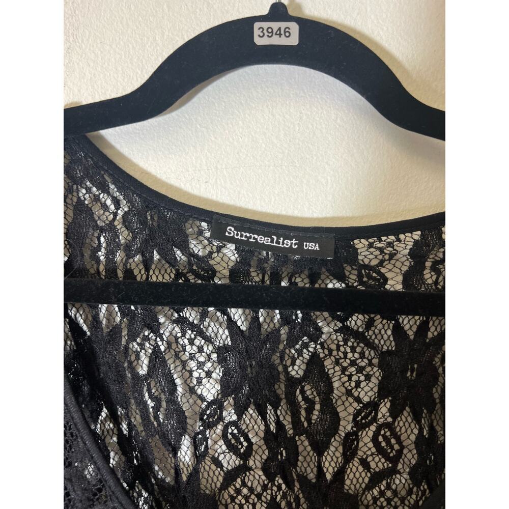 Surrealist black blouse fits like a medium - Picture 3 of 3